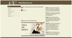 Desktop Screenshot of finalescrow.com